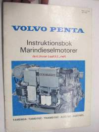 Volvo Penta TAMD60A, TAMD70C, THAMD70C, AQD70C, AQD70CL Marindieselmotorer instruktionsbok -käyttöohjekirja ruotsiksi