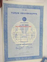 Turun Osuuskauppa -osuuskirja nr 16950, 100 mk 1979