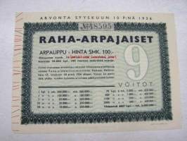 Raha-arpa 1939 nr 9