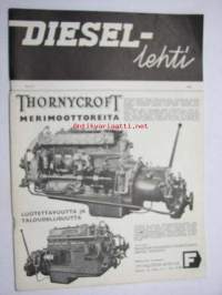 Diesel-lehti 1961 nr 4 -runsas mainoskuvitus työkoneista ja moottoreista ym.