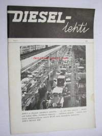 Diesel-lehti 1961 nr 1 -runsas mainoskuvitus työkoneista ja moottoreista ym.
