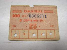 HKL / HST Omnibus 5 matkaa á 20,00 -matkalippu