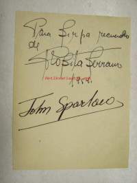 Rosita Serrano, John Sparlow -nimikirjoitus