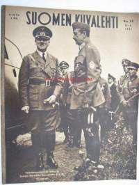 Suomen Kuvalehti 1942 nr 24 -kansikuvassa Mannerheim ja Hitler