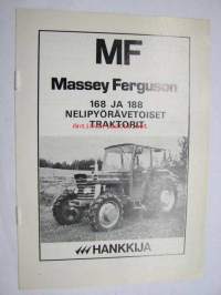 Massey Ferguson 168 ja 188 nelipyörävetoiset liite käyttöohjekirjaan