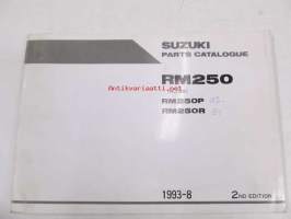 Suzuki RM250, RM250P, RM250R parts catalogue - varaosaluettelo