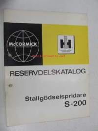 McCormick International S-200 stallgödselspridare reservdelskatalog -lannanlevitin varaosaluettelo