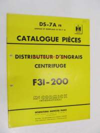 McCormick International F31-200 distributeur d'engrais centrifuge -lannoitelevitin varaosaluettelo