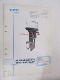 Volvo Penta Utombordsmotor / Outboard motor typ 310, 311 & 313 Reservdelslista, Spare Parts List -varaosaluettelo