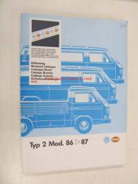 Volkswagen Typ 2 Mod. 86 > 87 Genuine Parts Illustrated Catalogue 1990 -varaosaluettelo