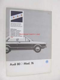 Audi 80 > Mod. 76  Genuine Parts Illustrated Catalogue 1988 -varaosaluettelo