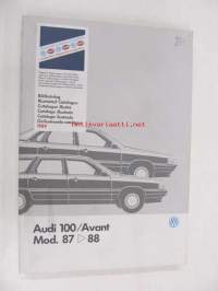Audi 100 / Avant Mod. 87 > 88 Genuine Parts Illustrated Catalogue 1989 -varaosaluettelo