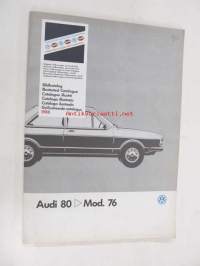 Audi 80 > Mod. 76 Genuine Parts Illustrated Catalogue 1988 -varaosaluettelo
