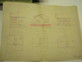 Rintammiestalon piirustukset 1947 (piirustuskopiot)