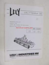 Lely Lelyterra 20 parts list -varaosaluettelo 200-20 250-20 300-20