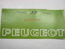 Peugeot 204 404 J7 1976  paketti- ja kuorma-autot -myyntiesite