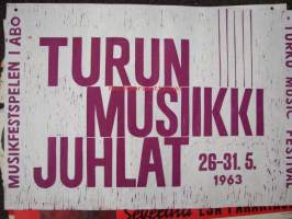 Turun Musiikkijuhlat 26-31.5.1963 -juliste