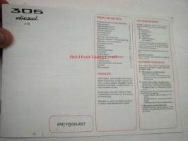 Peugeot 305 Diesel erityisohjeet -käyttöohjekirjan liite
