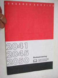 Jonsered 2041, 2045, 2050 motorsåg bruksanvisning -käyttöohjekirja ruotsiksi
