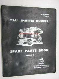 Aveling-Barford SA Shuttle Dumper Mark 4 spare parts book -varaosaluettelo