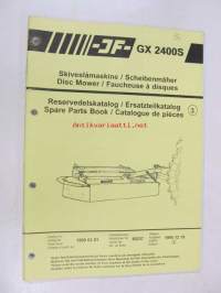 JF Skiveslåmaskine - Disc mover - Scheibenmäher - Faucheuse à disques GX 2400S  Spare Parts List 3 -niittokone varaosaluettelo