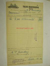 Höyrylaiva J.L. Runeberg / Talousosakekauppa 16.10.1922 -konossomentti / laivarahtikirja