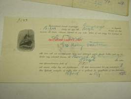 Höyrylaiva J.L. Runeberg / C.F. Ward 11.8.1914 -konossomentti / laivarahtikirja 