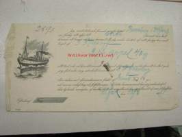 Höyrylaiva J.L. Runeberg / G. Stukaloff 12.8.1914 -konossomentti / laivarahtikirja 