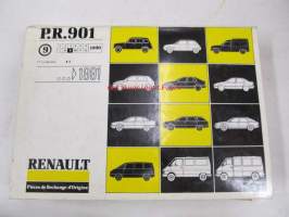 Renault 4, 5, Express, Clio, 19, 21, Nevada, 25, Espace, Traffic, Master >1991  P.R. 901 9 9/1990 varaosaluettelo