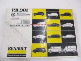Renault 4, 5, Express, 19, 21, Nevada, 25, Espace, Trafic, Master >1989  P.R. 901 8  1/1989 varaosaluettelo