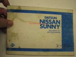 Datsun / Nissan Sunny mallisarja B11 -käyttöohjekirja