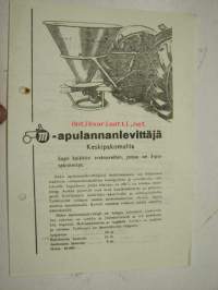 Muko apulannanlevittäjä keskipakomallia -myyntiesite