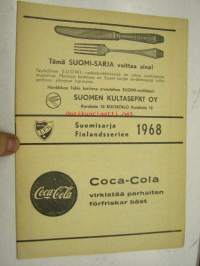 Idrotts-föreningen Kamraterna i Åbo r.f. Suomi-sarja 1968 -käsiohjelma