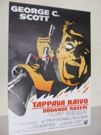 Tappava raivo - Dödande raseri -elokuvajuliste, Richard Basehart, George C. Scott