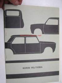 Korin peltiosia - Motoral Oy (Fiat, Ford Anglia, Simca 1000, Volkswagen 1200)
