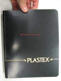 Oy Plastex Ab -tuoteluettelo 1950-luvulta, sisältää taloustarvikkeita, leikkikaluja