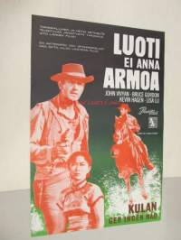 Luoti ei anna armoa - Kulan ger inte nåd -elokuvajuliste, John Vivyan, Bruce Gordon, Lisa Lu