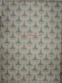 Joululahjojen käärepaperiarkki 1930-luvulta / Jul. Nissen