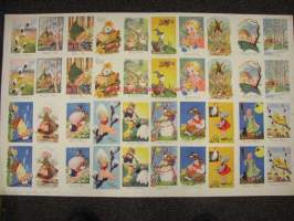 Paperikomppania, leikkaamaton pääsiäiskorttiarkki vuodelta 1941, ruotsinkielisiä