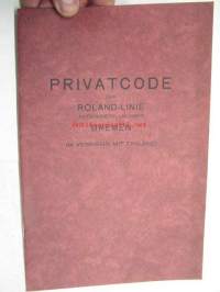 Privatcode der Roland-Linie Aktien-Geselschaft Bremen im verkehr mit Finland -varustamon sähkösanomaliikenteen kirjainkoodisto