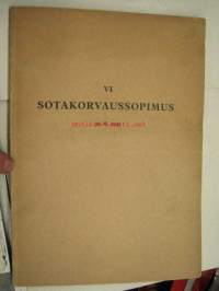 VI Sotakorvaussopimus 30.6.1949