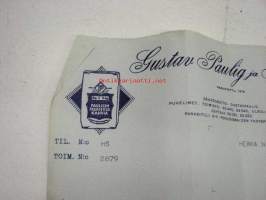 Gustav Paulig ja Kni, Helsinki / Niilo Tunturi, Turku, 31.12.1929 -asiakirja