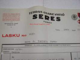 Tehdas Oy Seres, Turku / Niilo Tunturi, Turku, 23.12.1929 -asiakirja