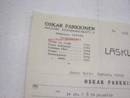 Oskar Parkkinen Oy, Helsinki / Niilo Tunturi, Turku, 30.1.1930 -asiakirja
