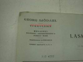 Georg Sjödahl, Helsinki / Niilo Tunturi, Turku, 11.6.1930 -asiakirja