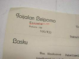 Toijalan Leipomo Oy, Toijala / Niilo Tunturi, Turku, 1.2.1930 -asiakirja