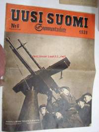 Uusi Suomi Sunnuntailiite 1939 nr 6 sis. mm. seur. artikkelit / kuvat; Vihollinen tulee ilmasta - ITKKsk, Hgin satama valmistautuu olympialaisiin, Suomen