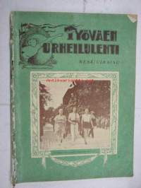 Työväen Urheilulehti 1926 -kesäjulkaisu, Kansikuvituslogo Ola Fogelberg, sis. mm. artikkelit / kuvat; Joukkovoima, Urheilu yhteiskunnallisena ilmiönä,