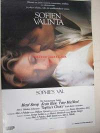 Sofien valinta - Sophie's val -elokuvajuliste, Meryl Streep, Kevin Kline, Alan J. Pakula