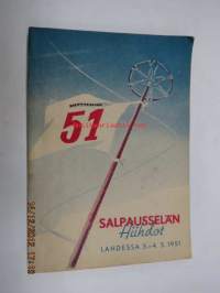 Salpausselän Hiihdot Lahdessa 3.-4.3.1951 -ohjelmavihko